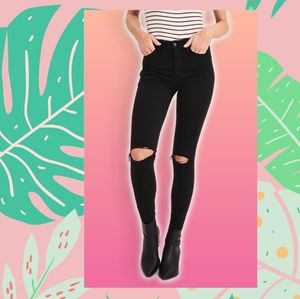 NWT AE Super High Rise Black Slash